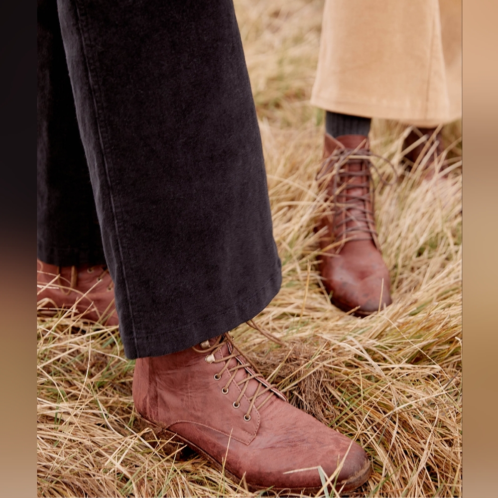 Christy Dawn the dawn boot in mahogany leather, 8